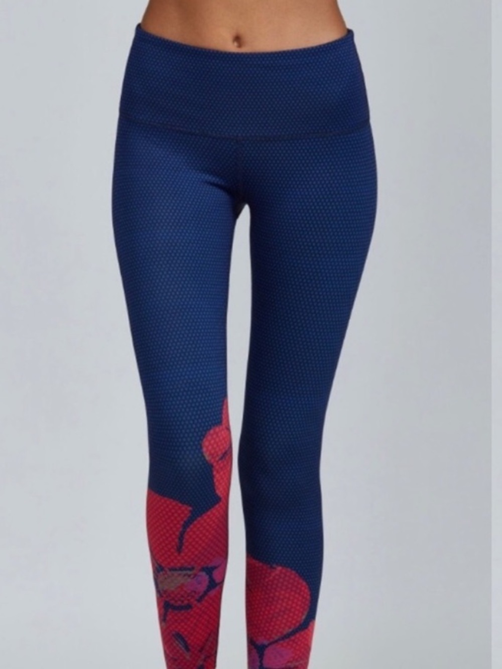 Noli | Fiori Floral Blue Polka Dot Yoga Legging Large